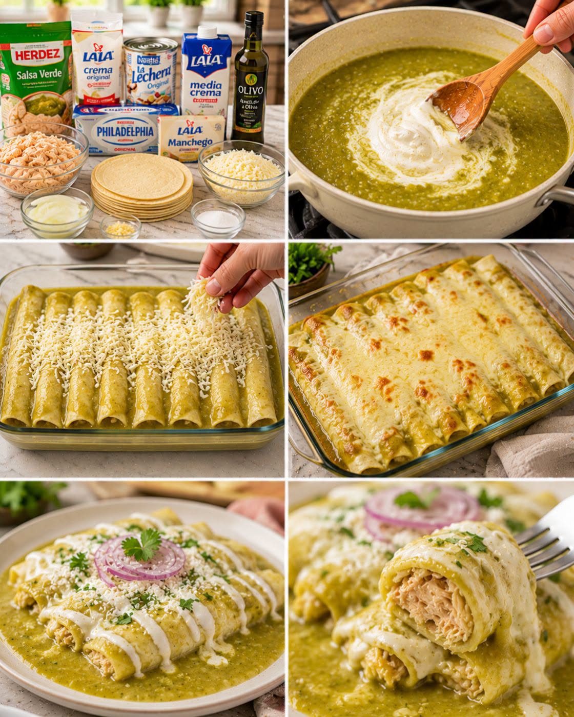 🌮🧀🥬 ENCHILADAS SUIZAS