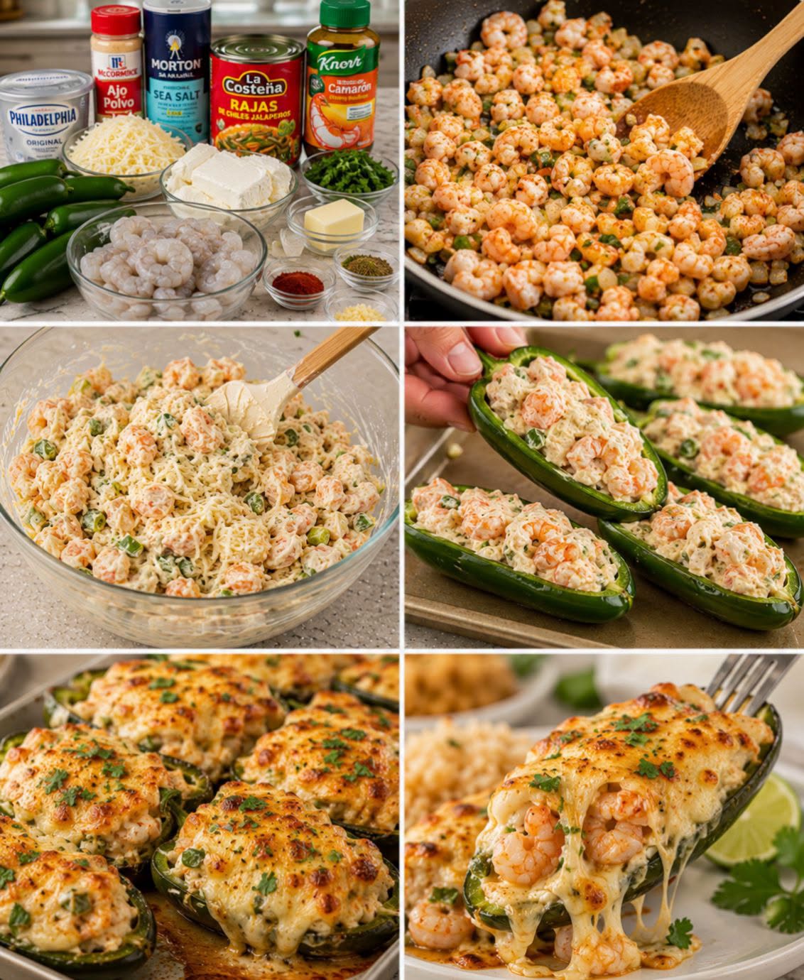 🌶️🍤🧀  JALAPEÑOS RELLENOS DE CAMARÓN