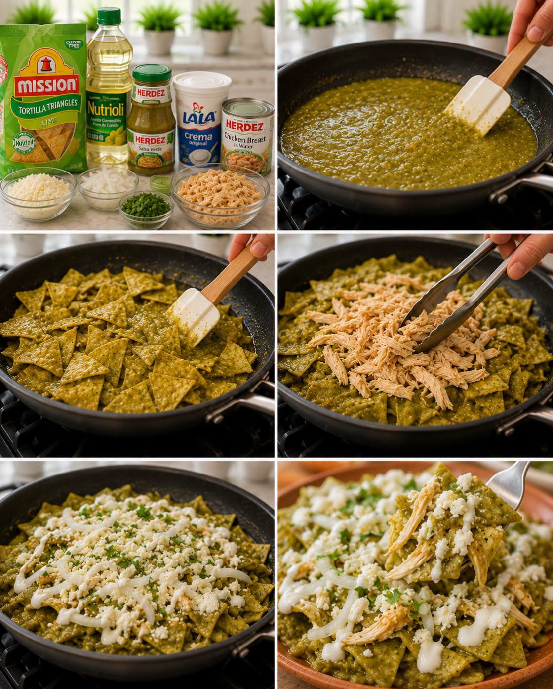 🌮💚🐔  CHILAQUILES VERDES CON POLLO