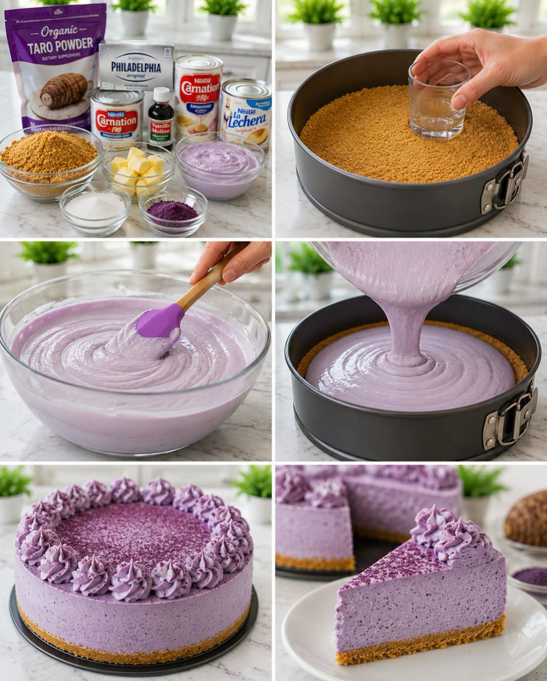 🟣🍰✨ CHEESECAKE DE TARO