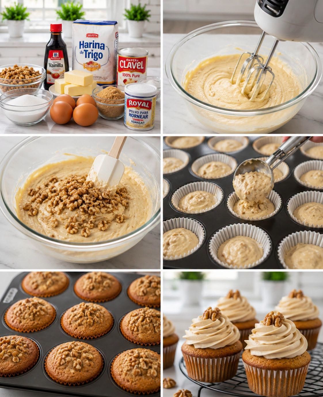 CUPCAKES DE NUEZ 