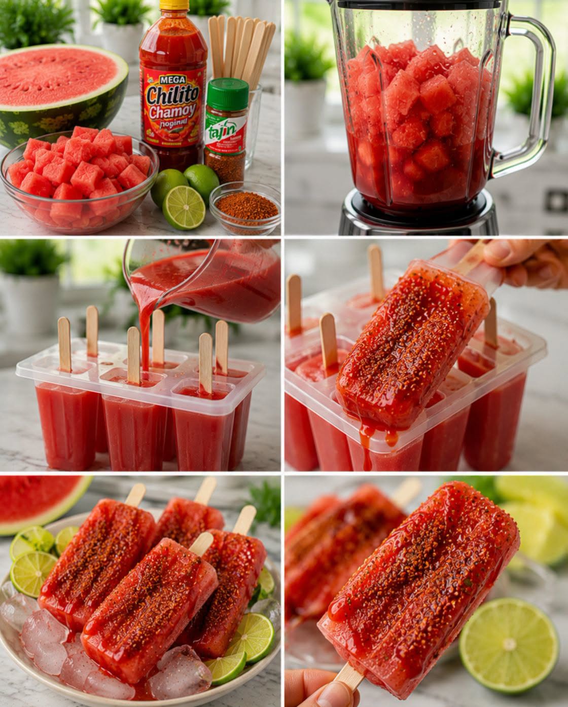 🍉🌶️🧊✨ PALETAS DE SANDÍA CON CHAMOY Y TAJÍN