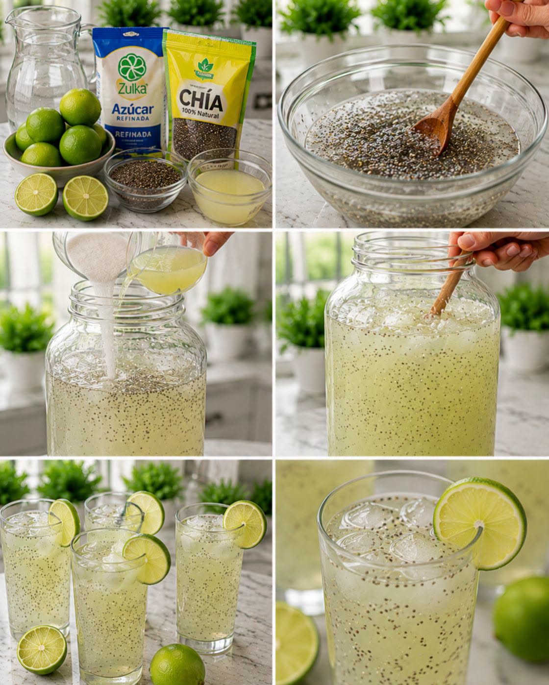 🍋🌱🧊  AGUA DE LIMÓN CON CHÍA