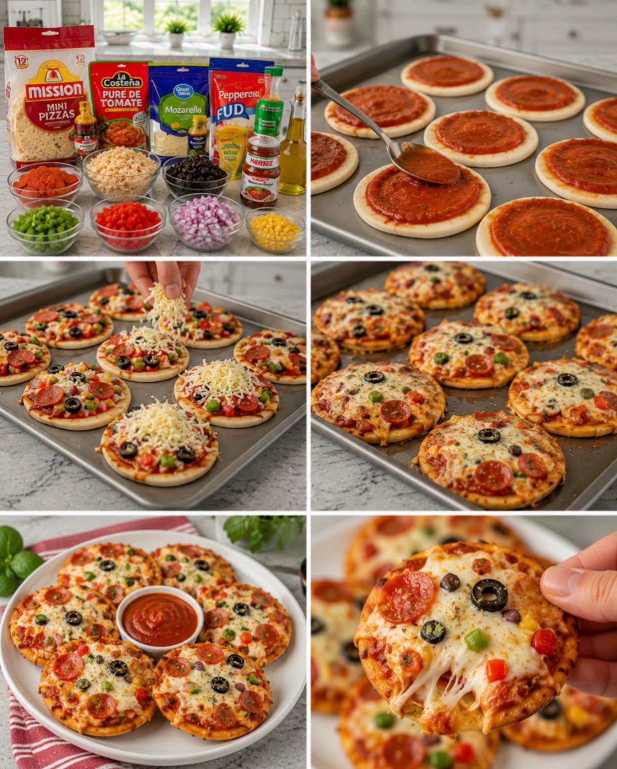 🍕🧀🍅✨ MINI PIZZAS CASERAS