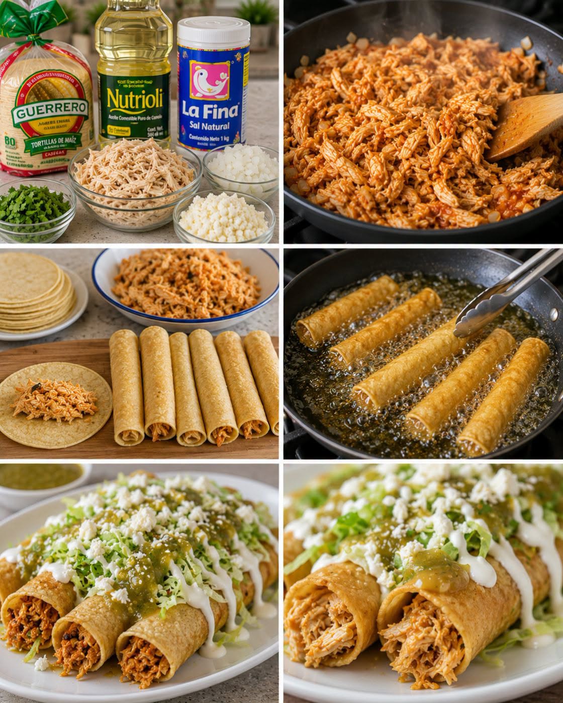 🌮🐔✨ FLAUTAS DE POLLO