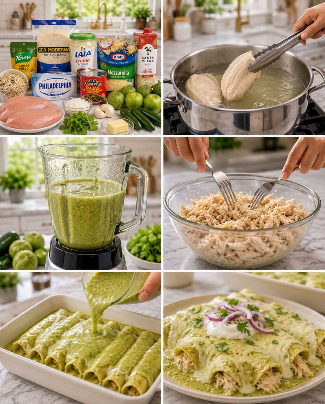 🌮🧀💚✨ ENCHILADAS SUIZAS