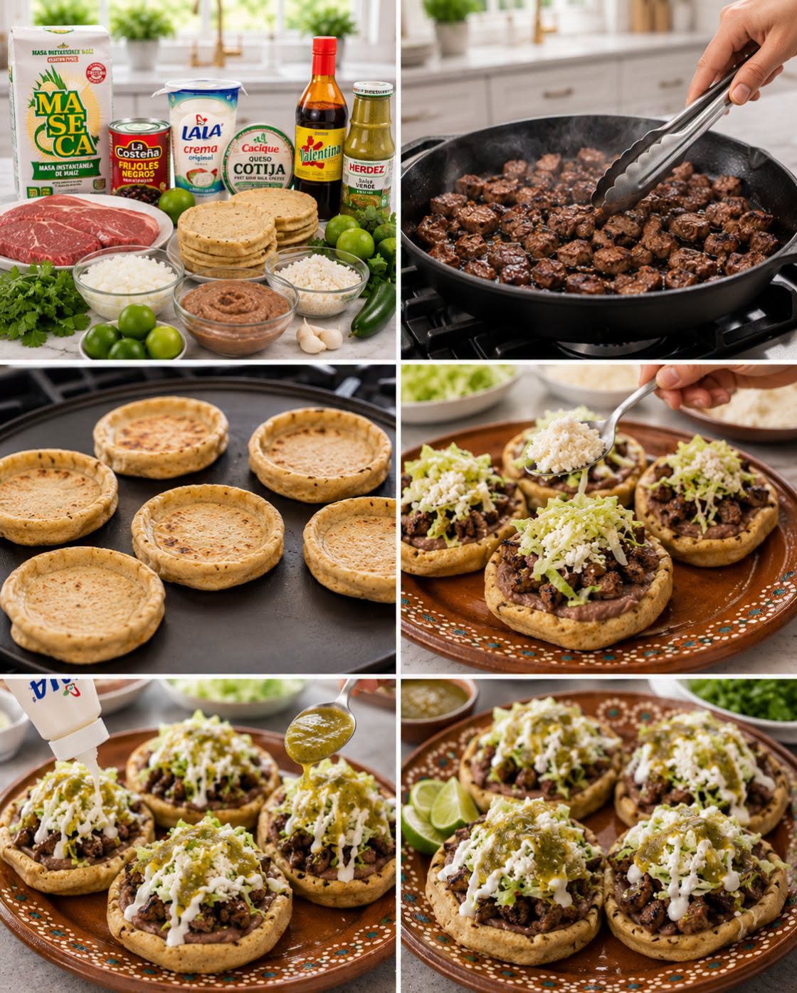 🌮🥩🧀✨ SOPES DE CARNE ASADA