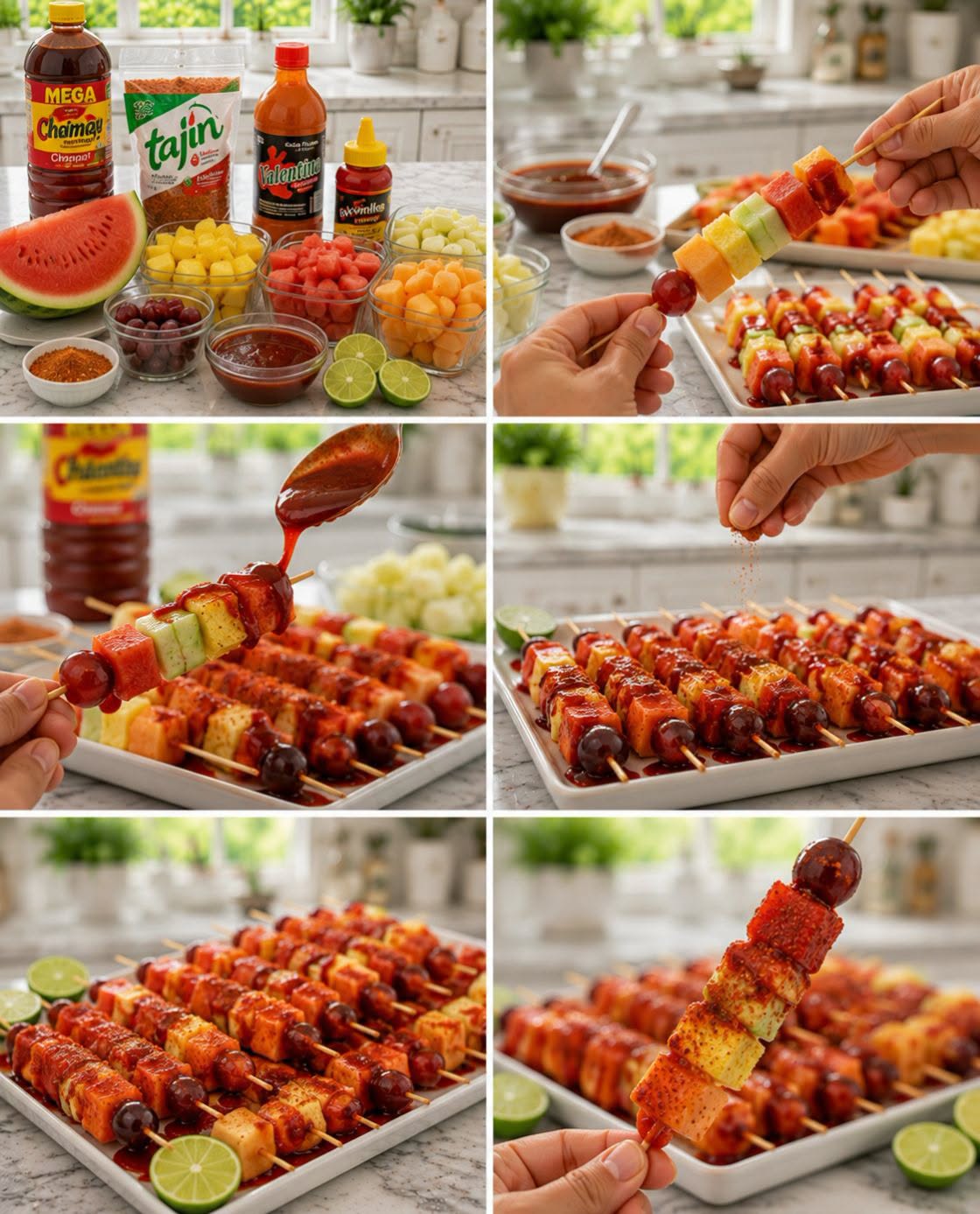 🍢🍓🥭  BROCHETAS DE FRUTA CON CHAMOY