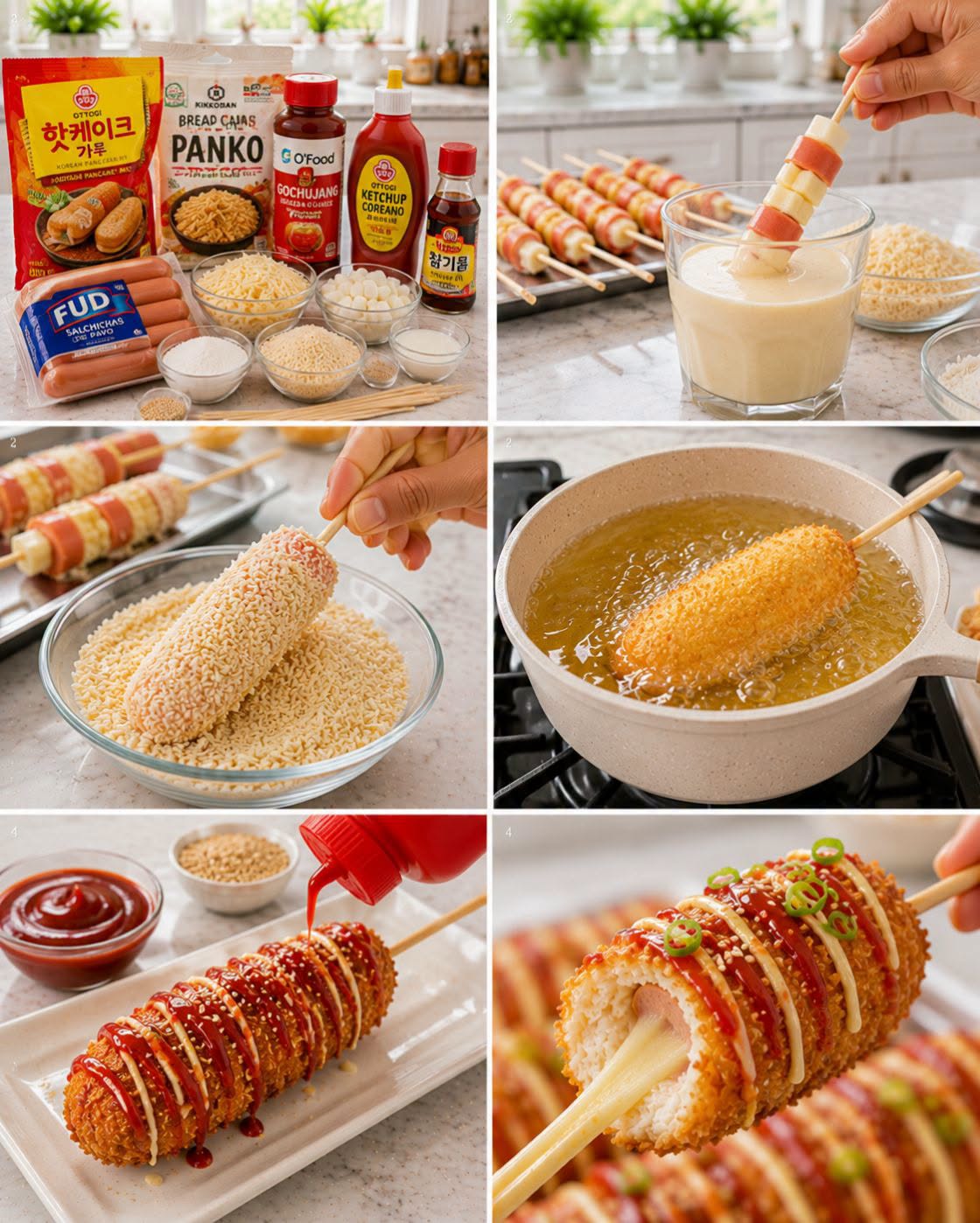🧀🥔 BANDERILLAS COREANAS (KOREAN CORN DOGS)