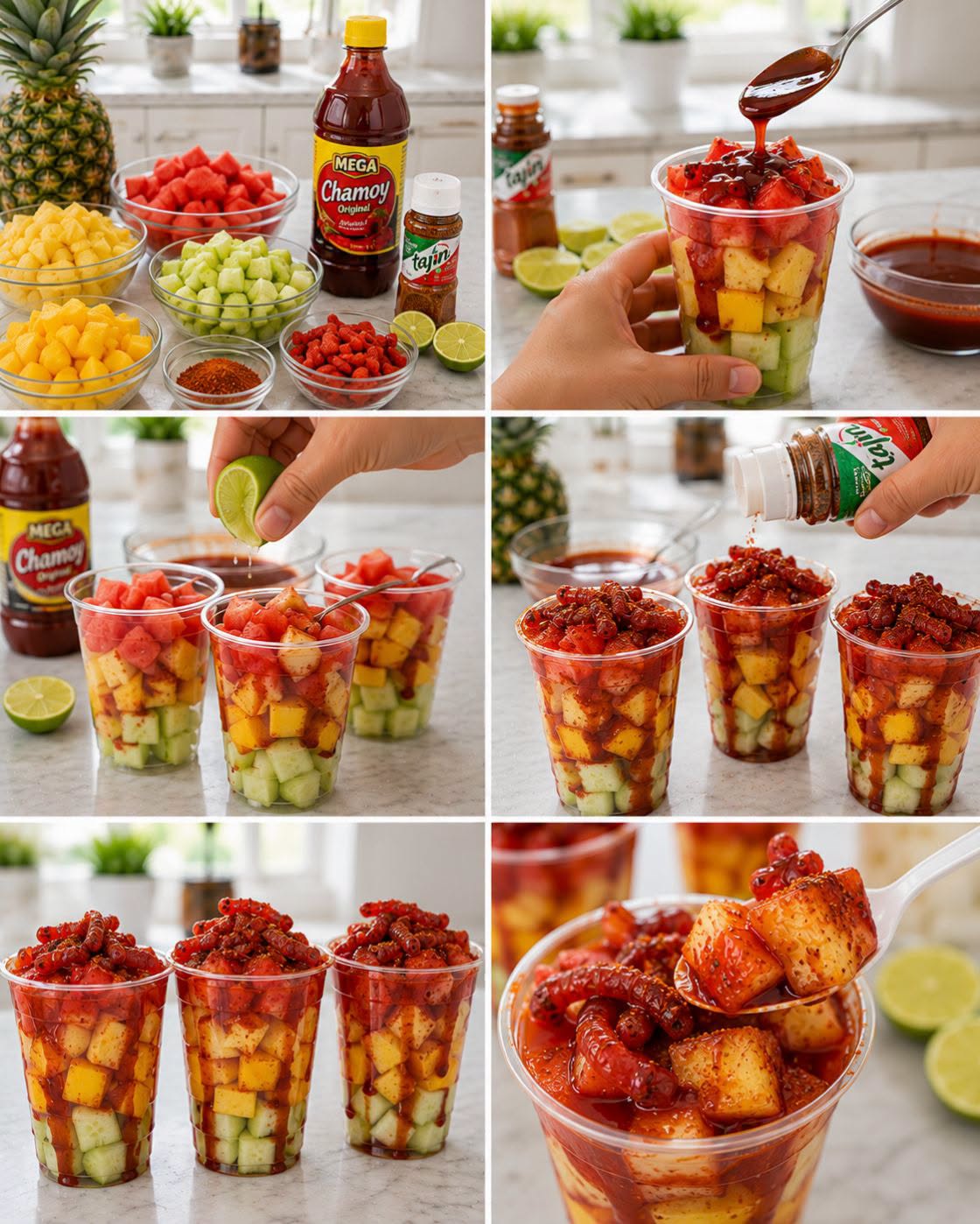 🍉🍍🥭🌶️  VASITOS DE FRUTA CON CHAMOY