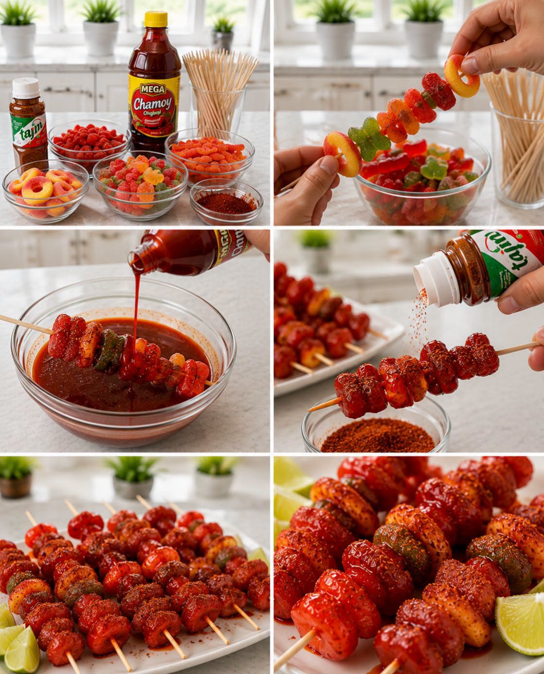 🍡🌶️🍬  BROCHETAS DE GOMITAS ENCHILADAS