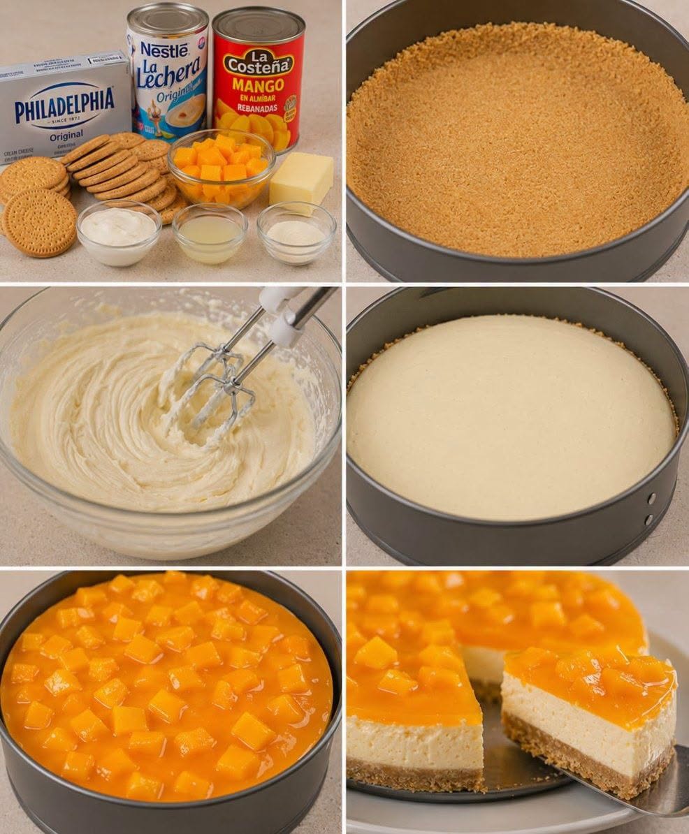 Cheesecake de mango (sin horno)