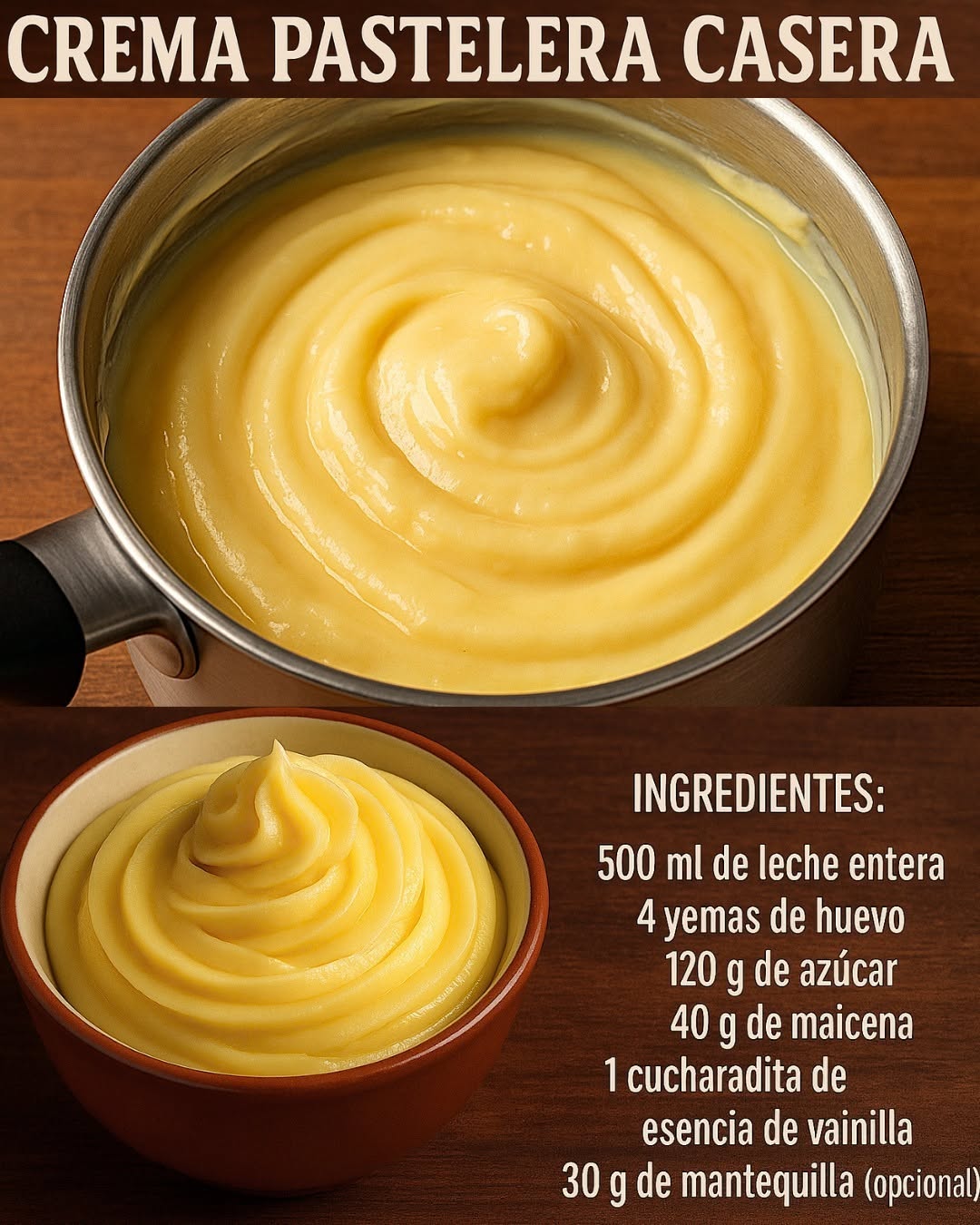 CREMA PASTELERA CASERA