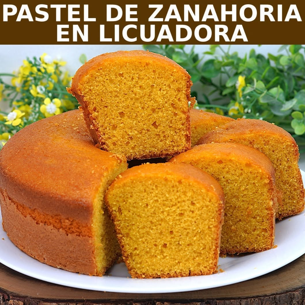 Pastel de zanahoria en licuadora