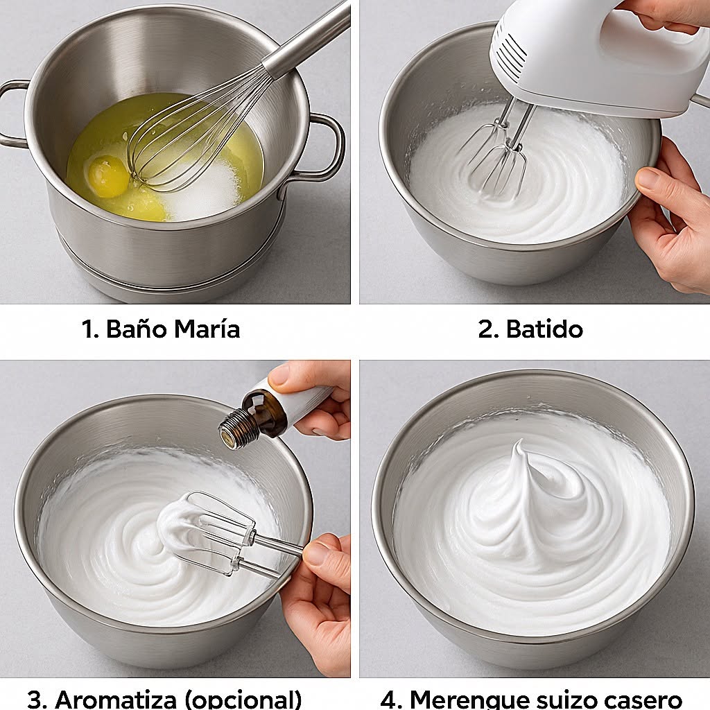 Merengue Suizo firme (para decorar y rellenar, pasteles, tortas y galletas)