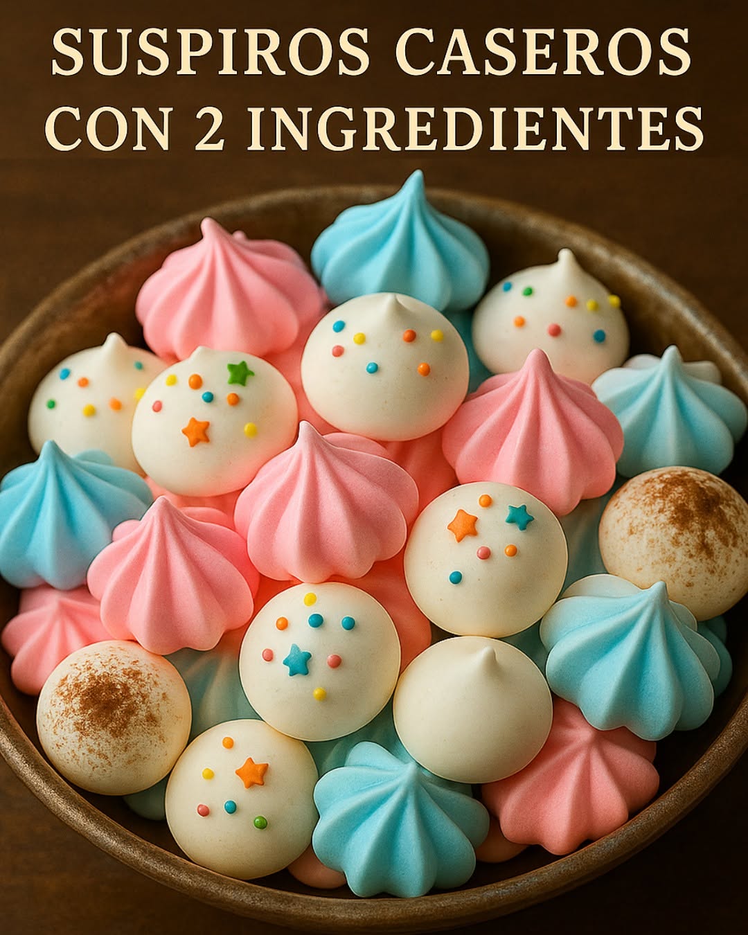 Suspiros caseros con 2 ingredientes