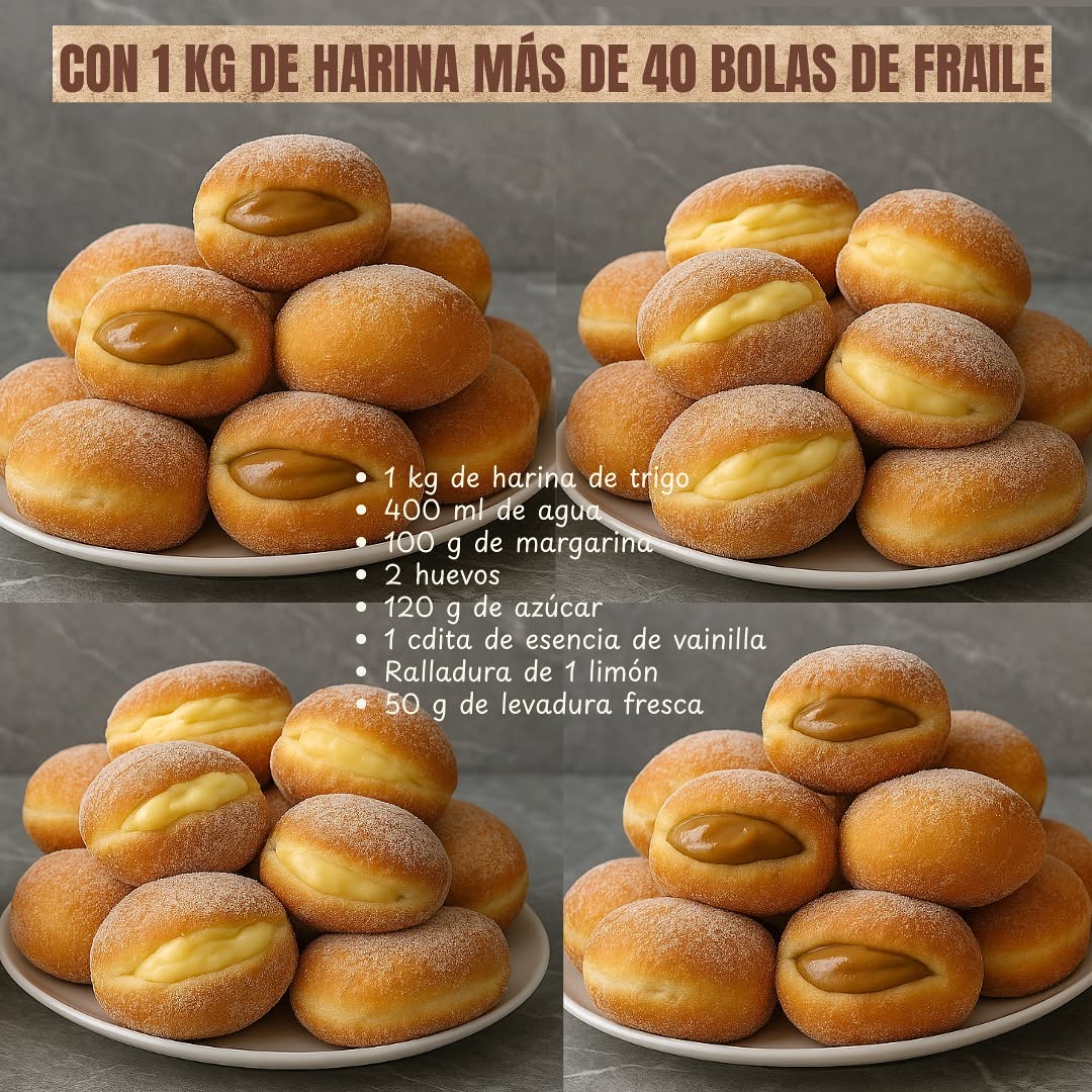 CON 1 KILO DE HARINA, ¡SALEN MÁS DE 40 BOLITAS DE FRAILE