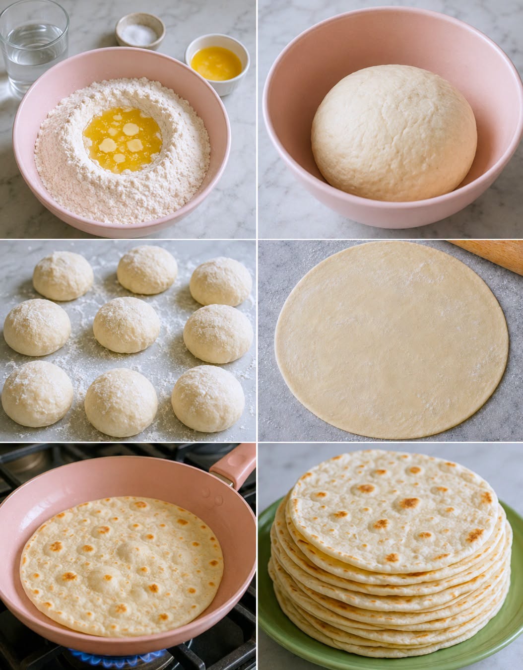 Tortillas de harina con mantequilla 