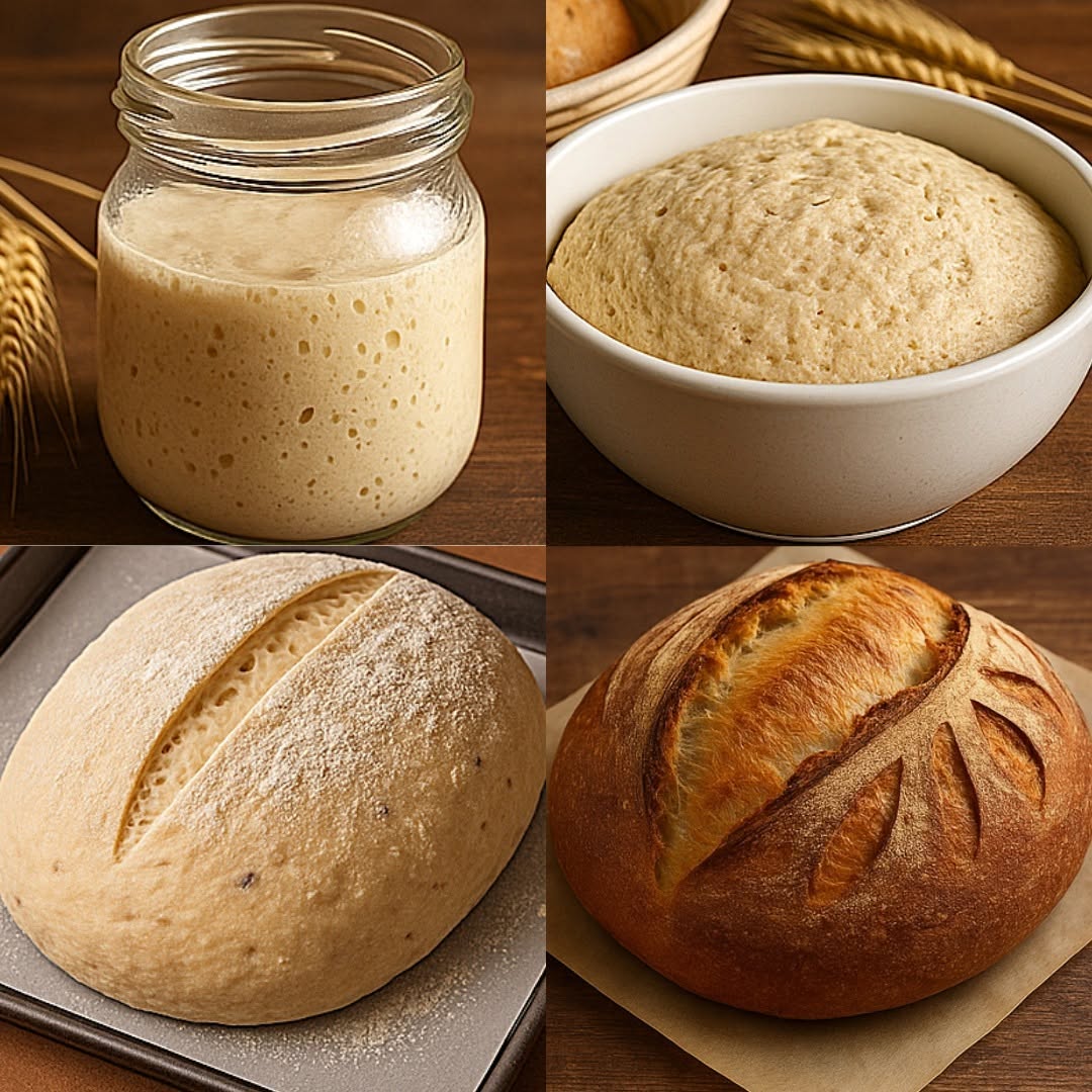 Aquí te dejo la receta de LEVADURA NATURAL para todo tipo de panes