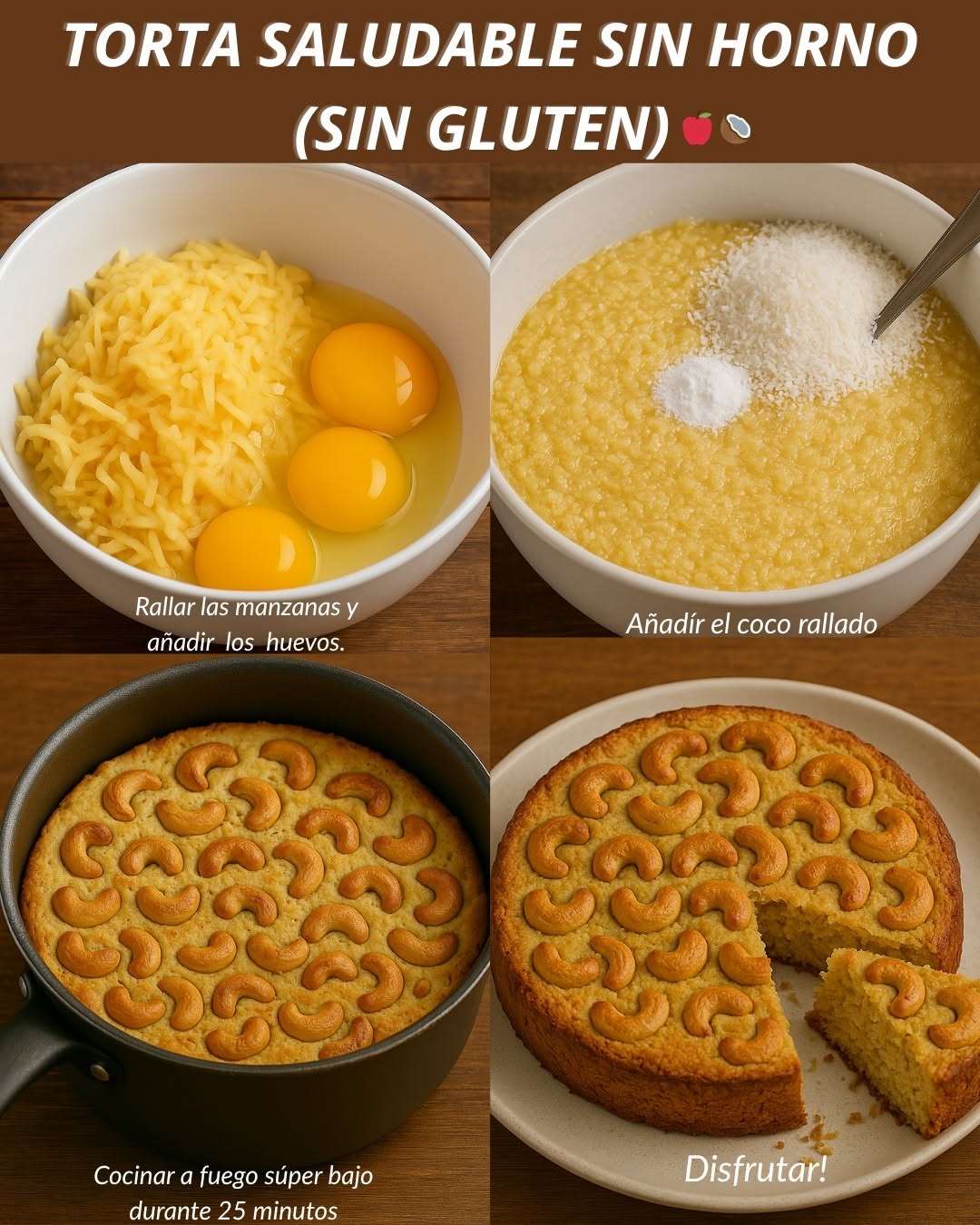 TORTA SALUDABLE SIN HORNO (sin gluten)