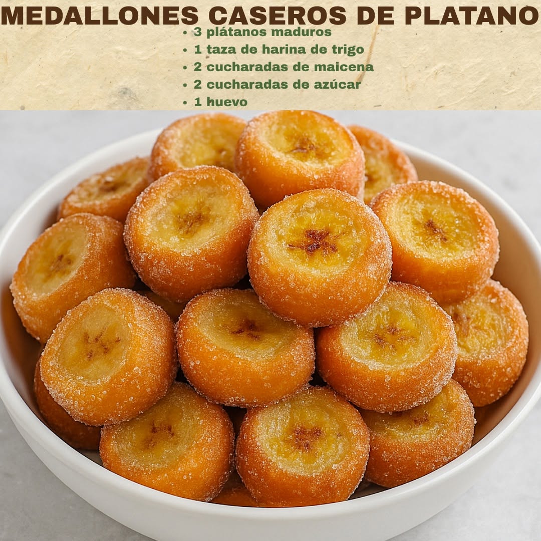 MEDALLONES CASEROS DE PLATANO 