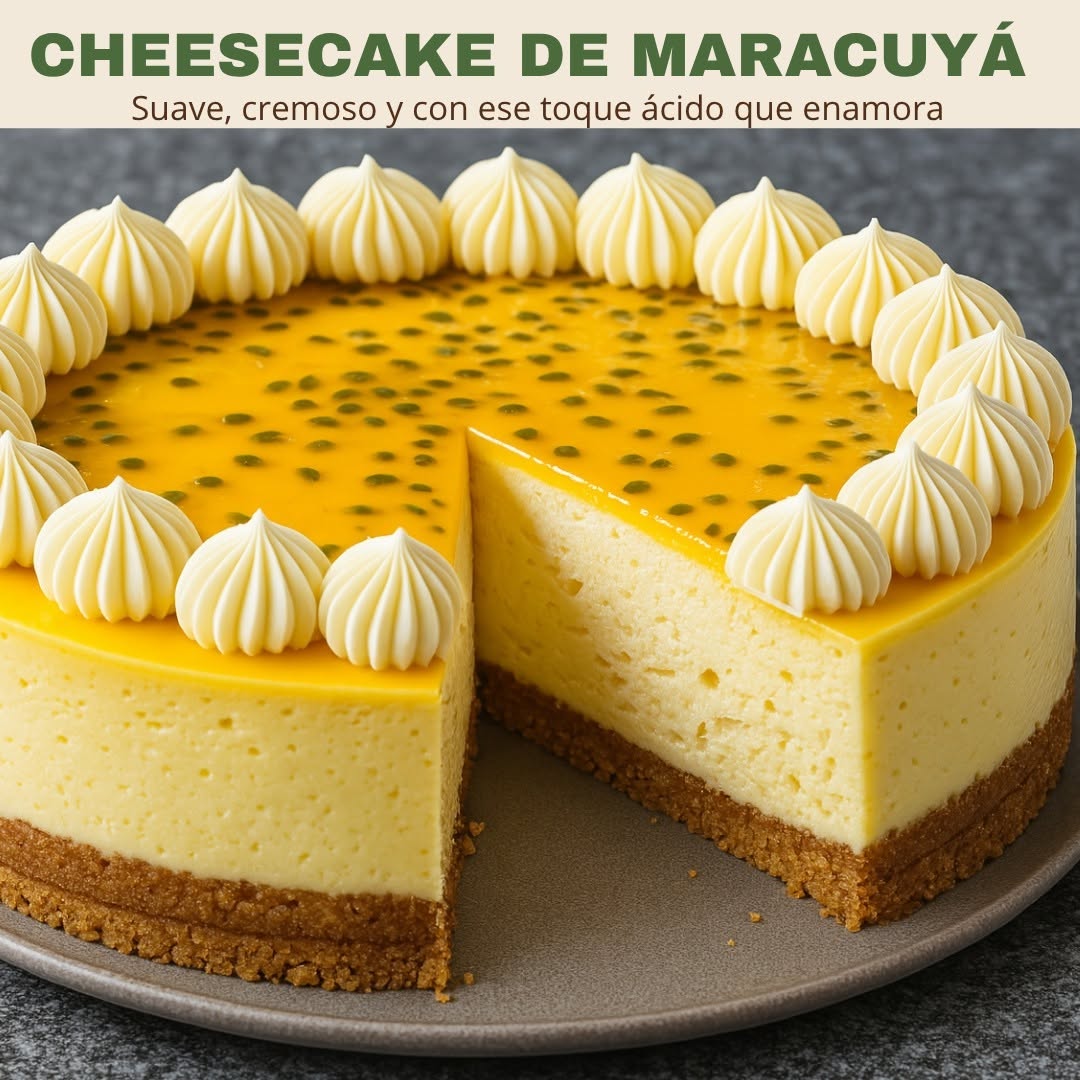 CHEESECAKE DE MARACUYÁ (Suave, cremoso y con ese toque ácido que enamora)