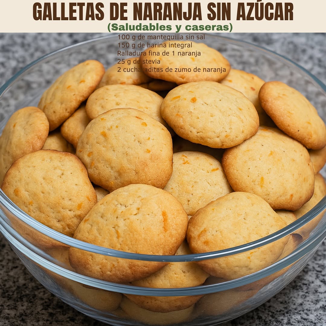 GALLETAS DE NARANJA SIN AZÚCAR (Saludables y caseras)