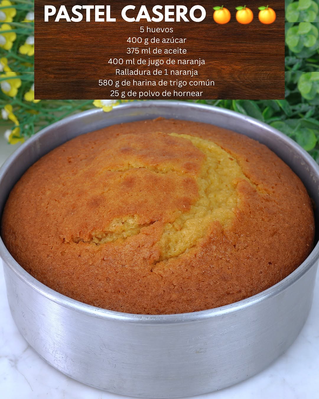 PASTEL CASERO 🍊 (Receta familiar)