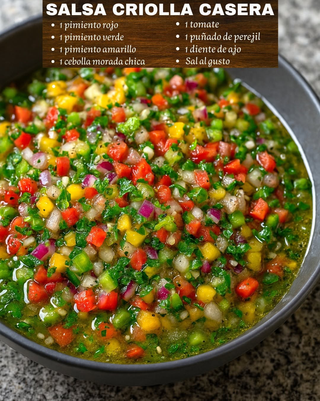 SALSA CRIOLLA CASERA