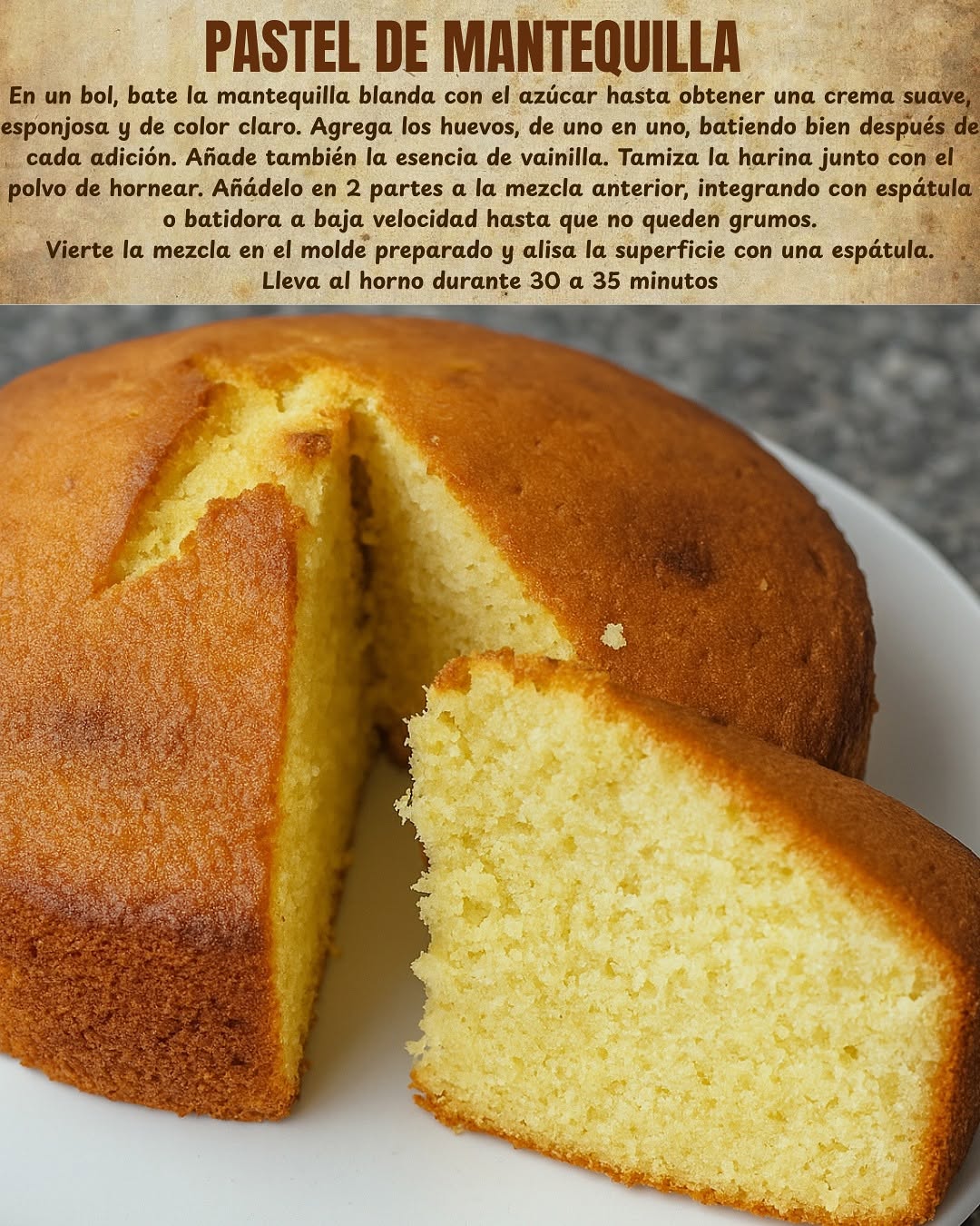 Así es el verdadero pastel de mantequilla 