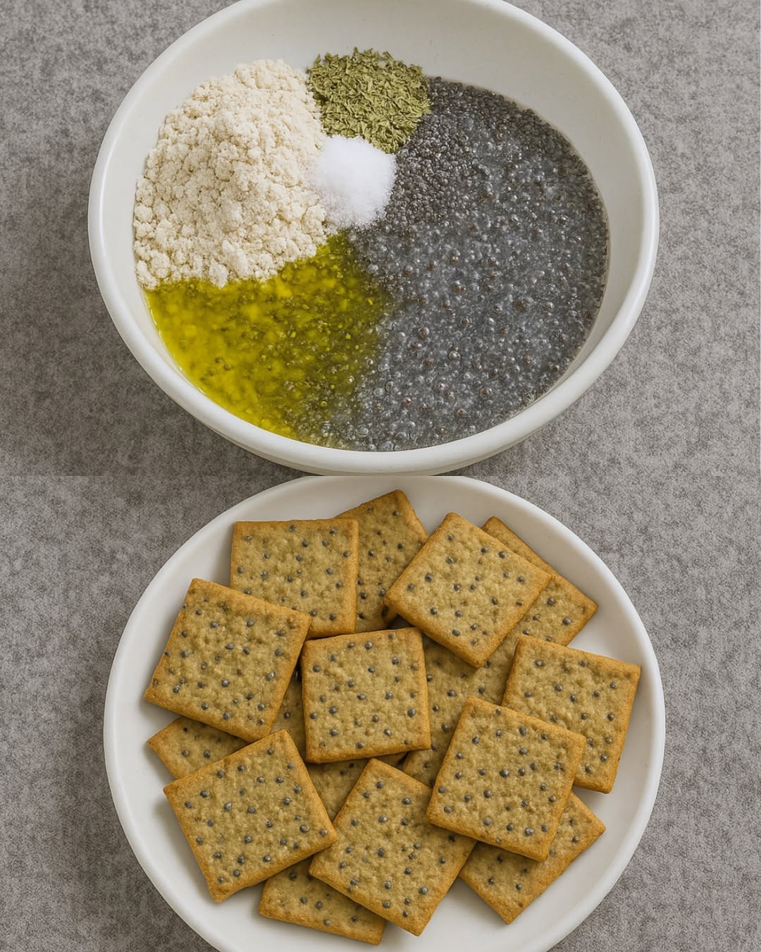Guárdala, porque esta receta te va a salvar  Galletas Saludables tipo crackers con Semillas de Chía