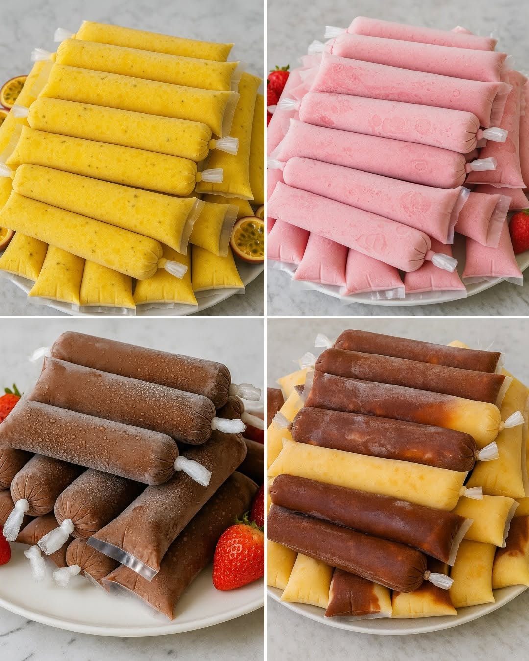 4 recetas de Helados en bolsita Cremosos y caseros 