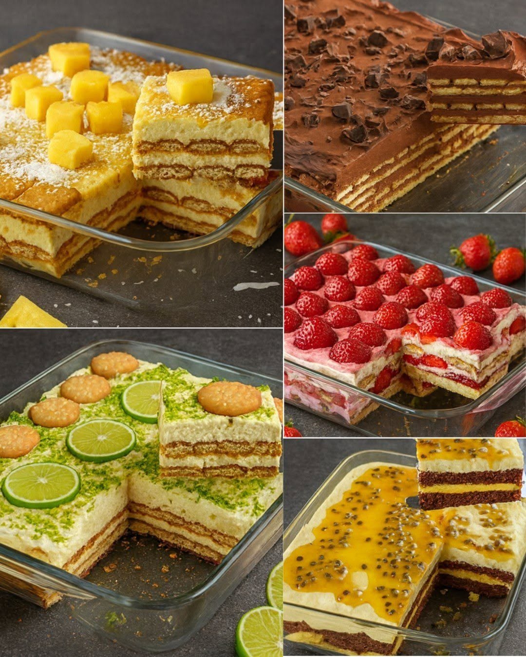 TE ENSEÑO 5 RECETAS DE POSTRES FRÍOS SIN HORNO😋🥧🍫🍪
