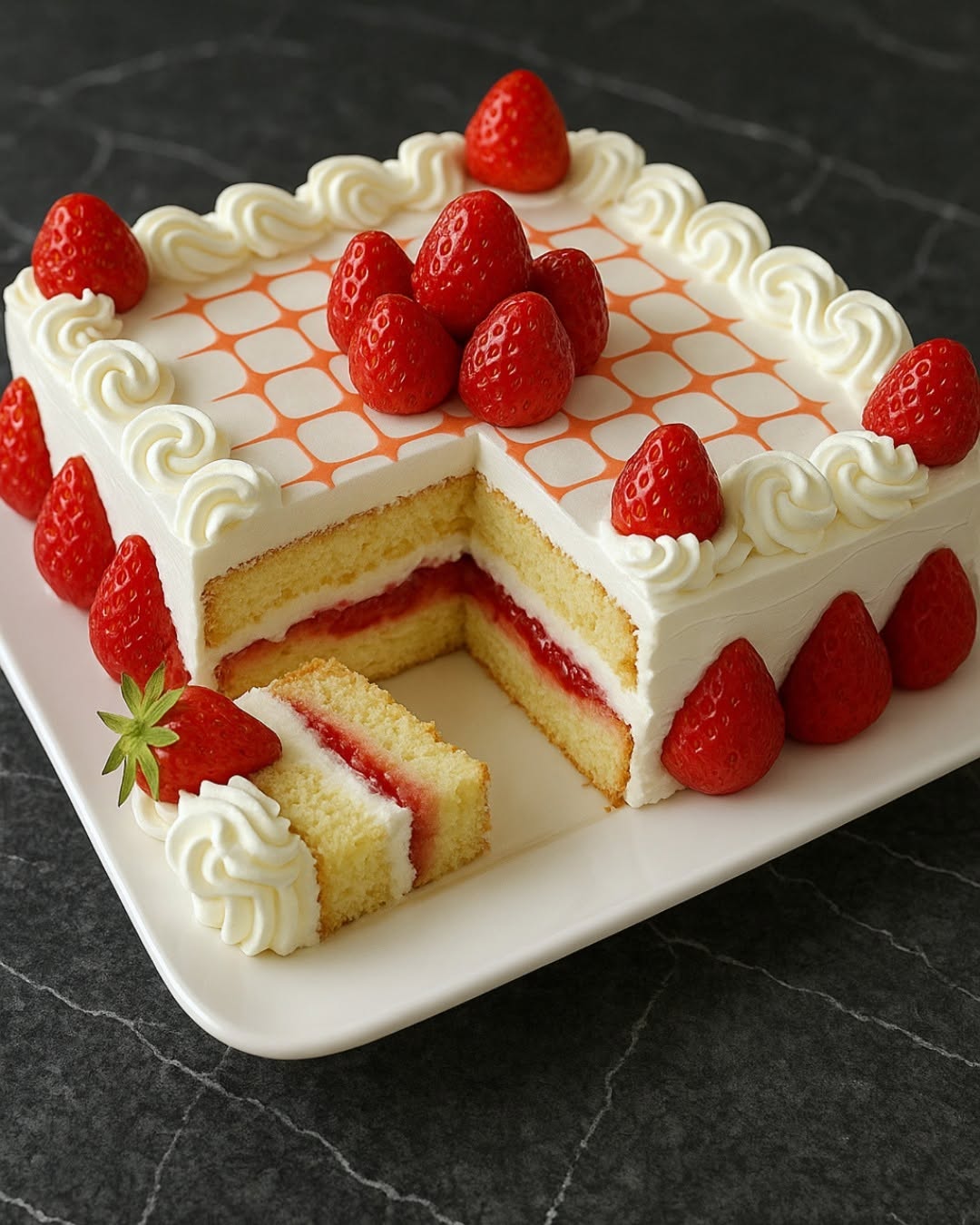Pastel de Fresa para 100 personas 🍰🍓