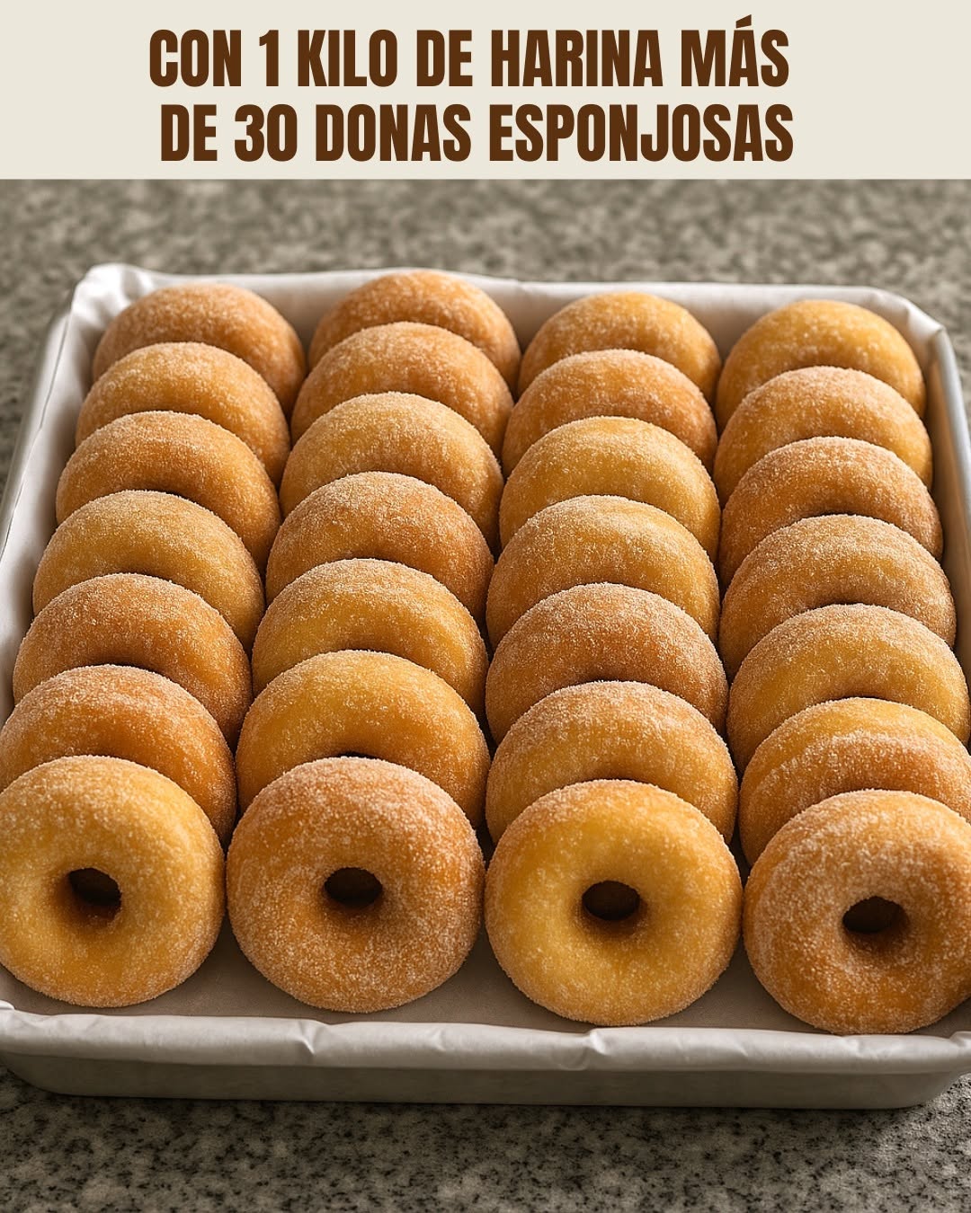 Solo 1 kilo de harina más de 30 donas esponjosas