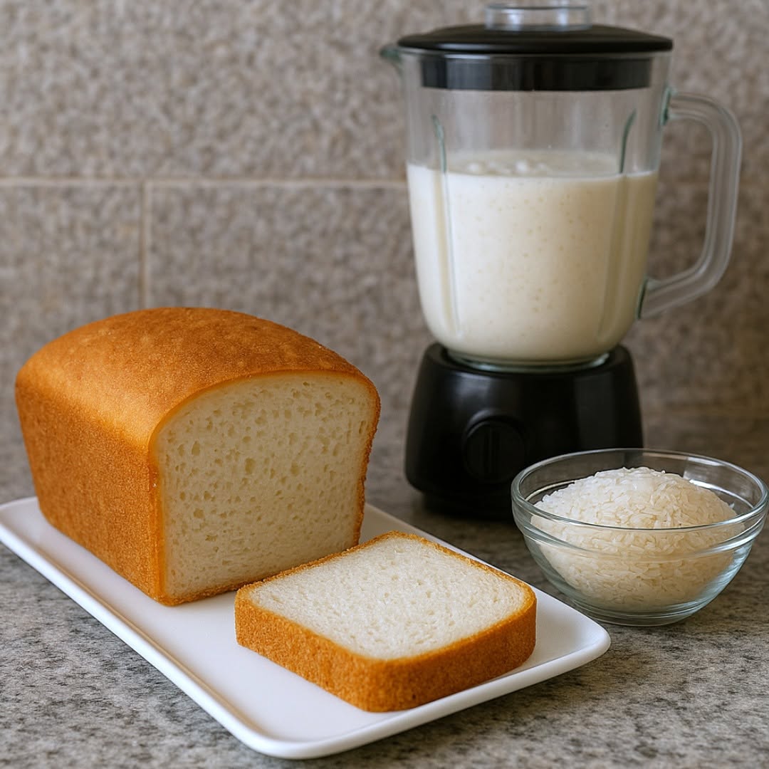 PAN DE ARROZ EN LICUADORA SIN GLUTEN 🌱