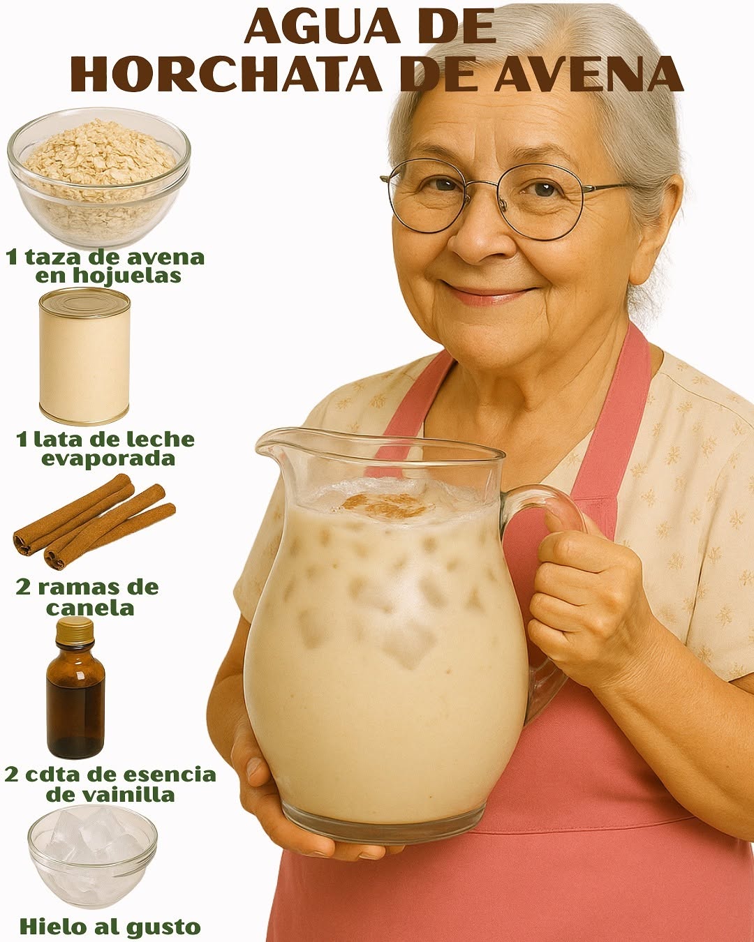 AGUA DE HORCHATA DE AVENA (Saludable y Cremosa)