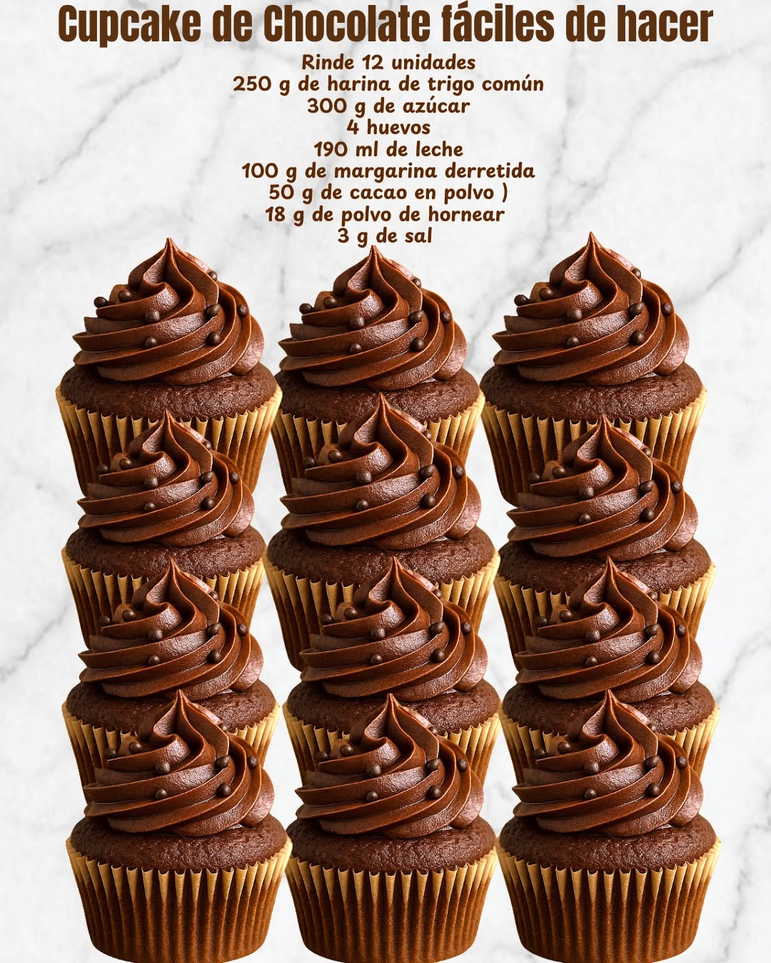 SIN SECRETO Cupcake de Chocolate fáciles de hacer