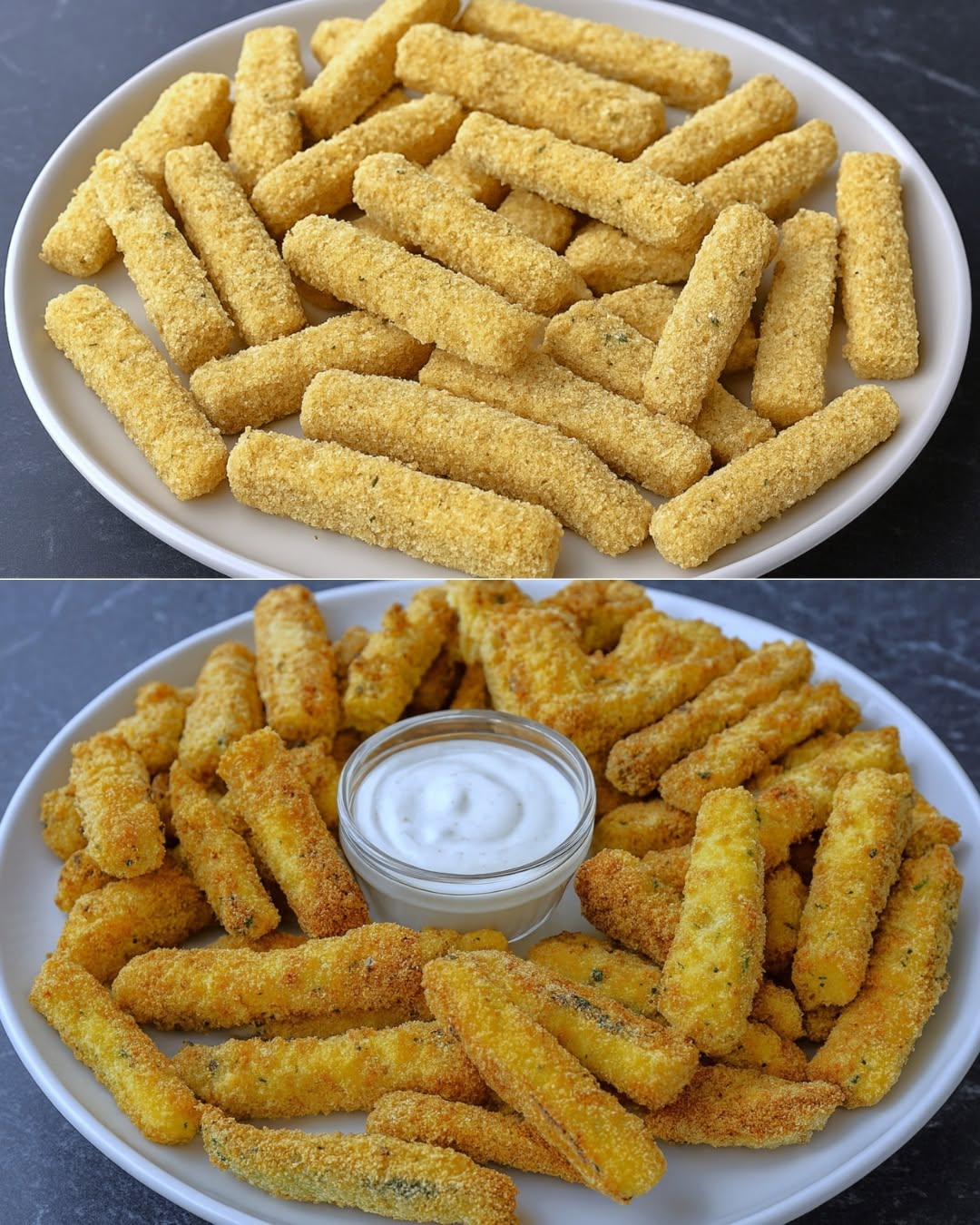 Sin fritura Palitos de Calabacín Crujientes 