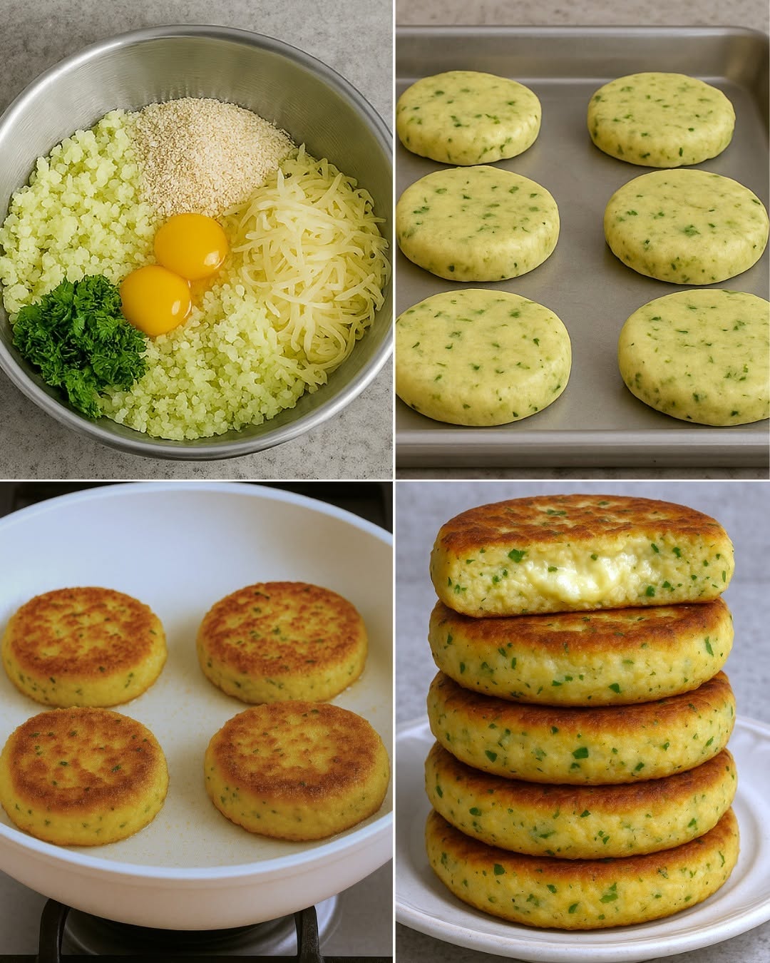 🌿🧀 Tortitas saludables de Coliflor con Queso🌿🧀