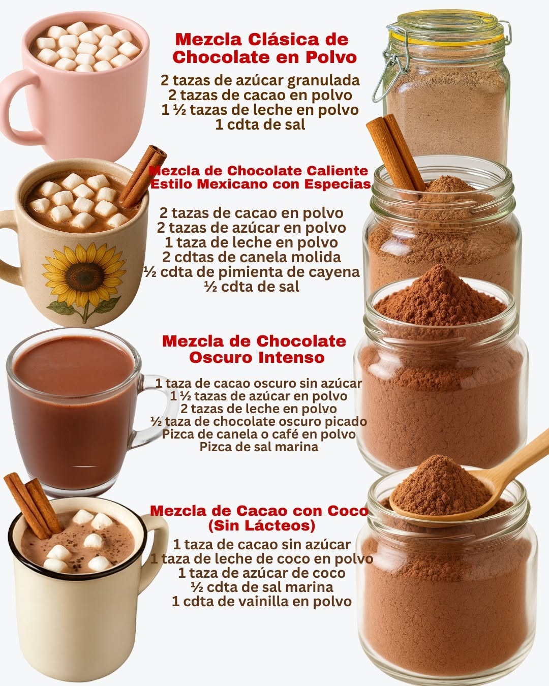 Te dejo 4 recetas caseras de chocolate caliente 