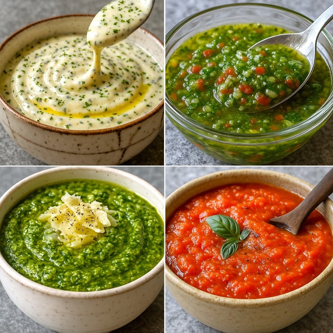 TE DOY 4 RECETAS SECRETAS DE SALSAS CASERAS que combinan con muchísimos platos
