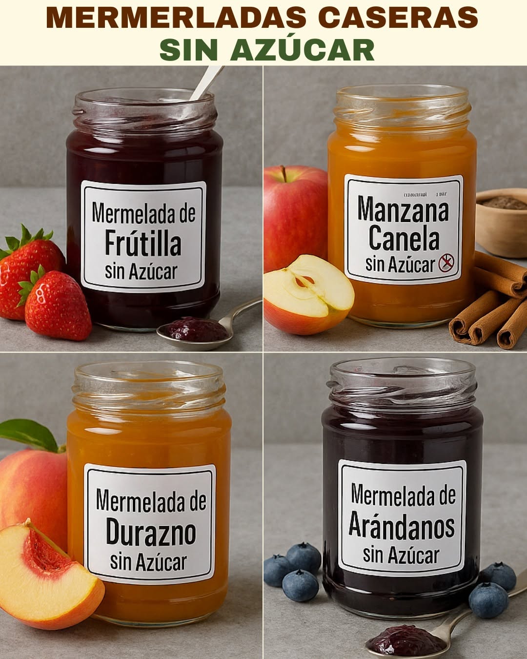 Te doy 4 recetas de Mermeladas caseras 