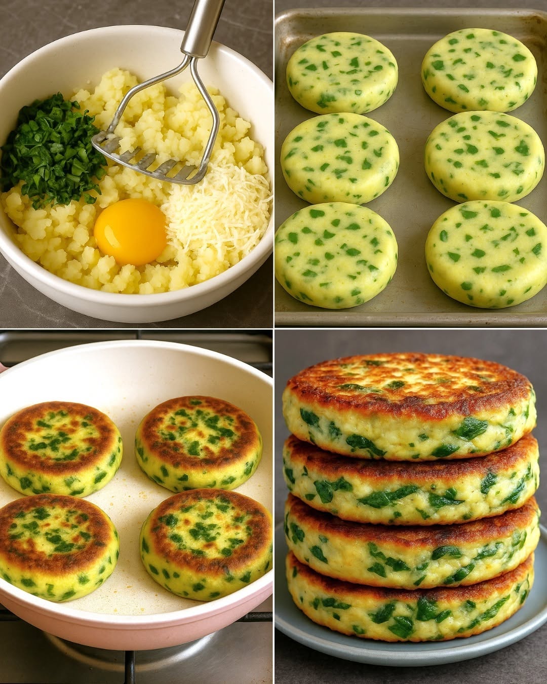 🌿🧀 Tortilla Saludable de papa con espinacas🌿🥔🧀