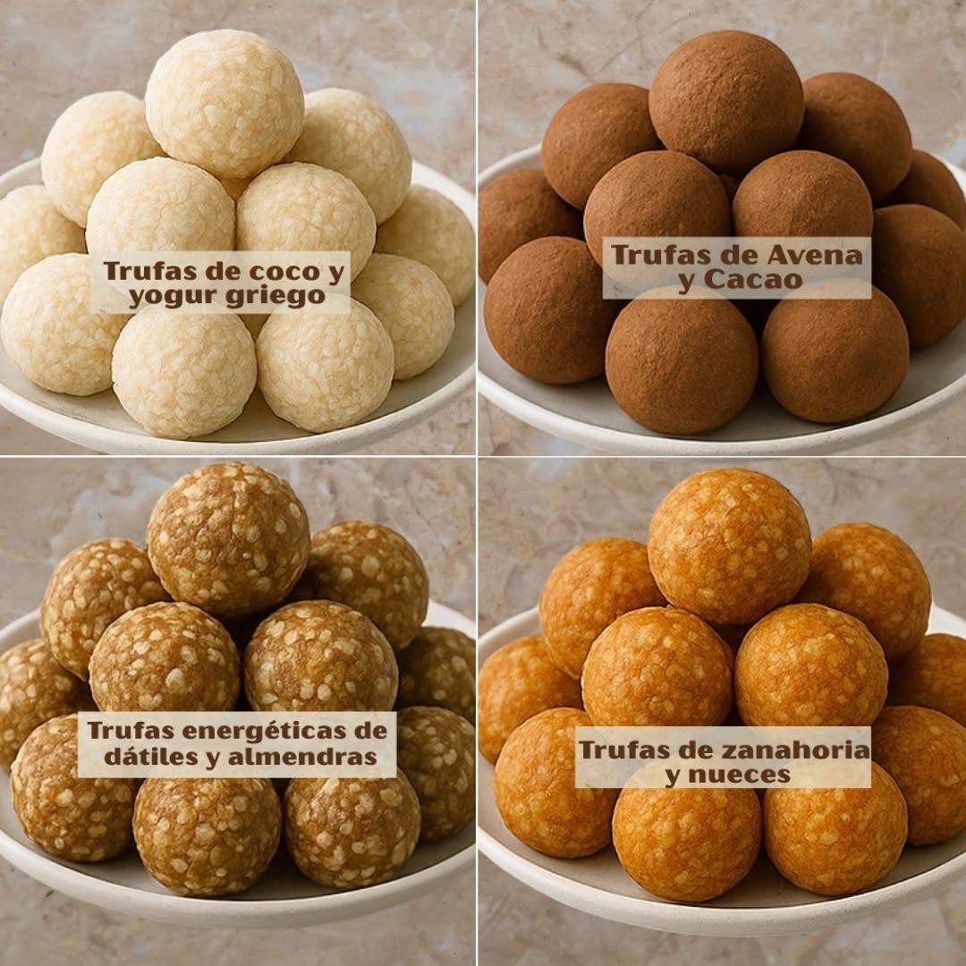 🥥🌰 RECETA DE 4 TRUFAS SALUDABLES 🥥🌰