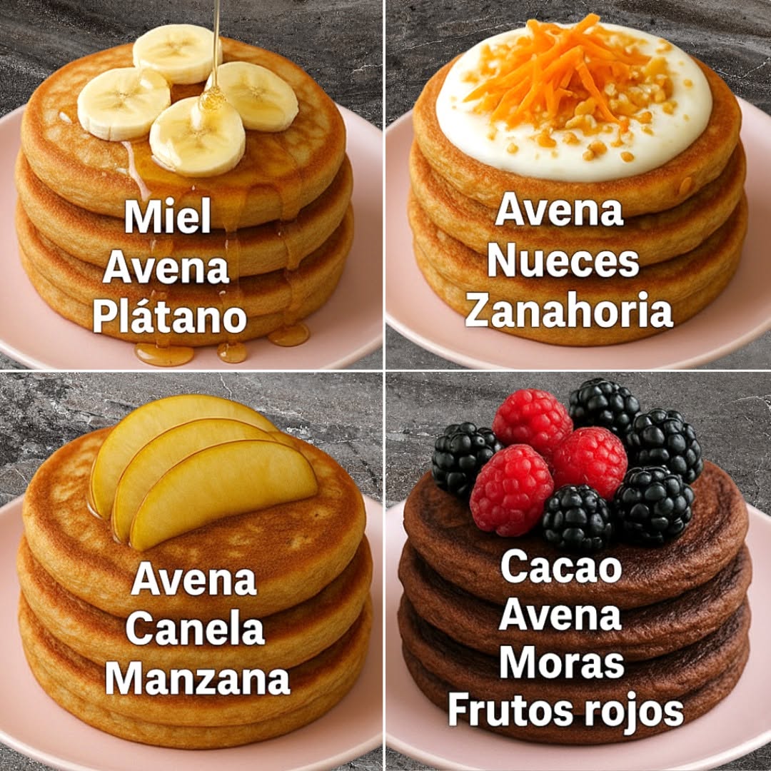 4 recetas Saludables de Hot cakes fáciles de hacer 🥞🍎🥕