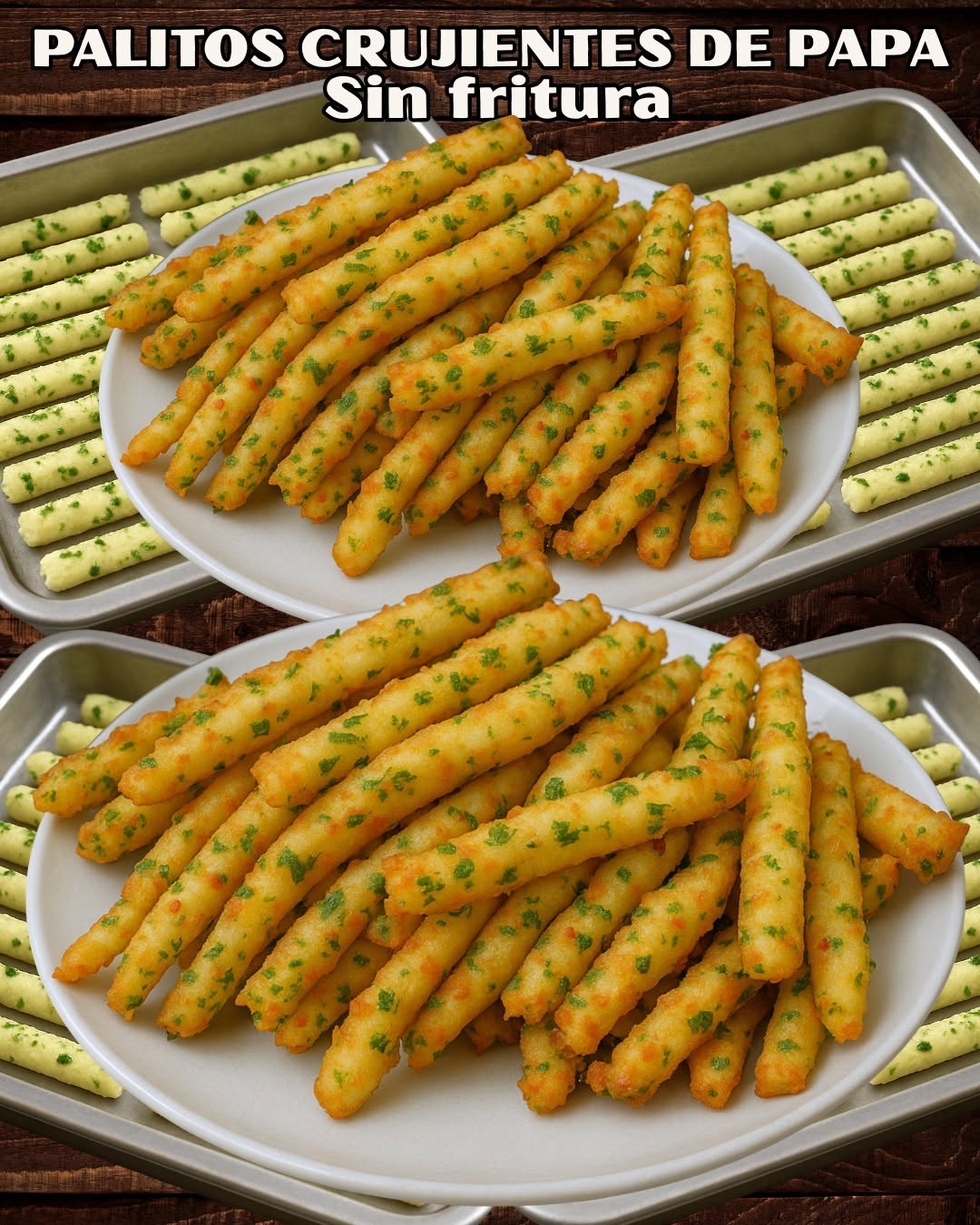 Guárdala, porque esta receta te va a salvar Palitos Crujientes de papa saludables sin fritura ¡siempre quedan increíbles