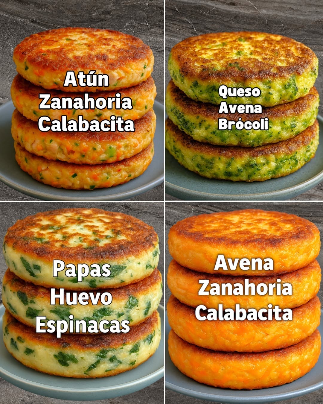 4 Ideas Saludables de Tortitas Caseras🥕🌿🥦