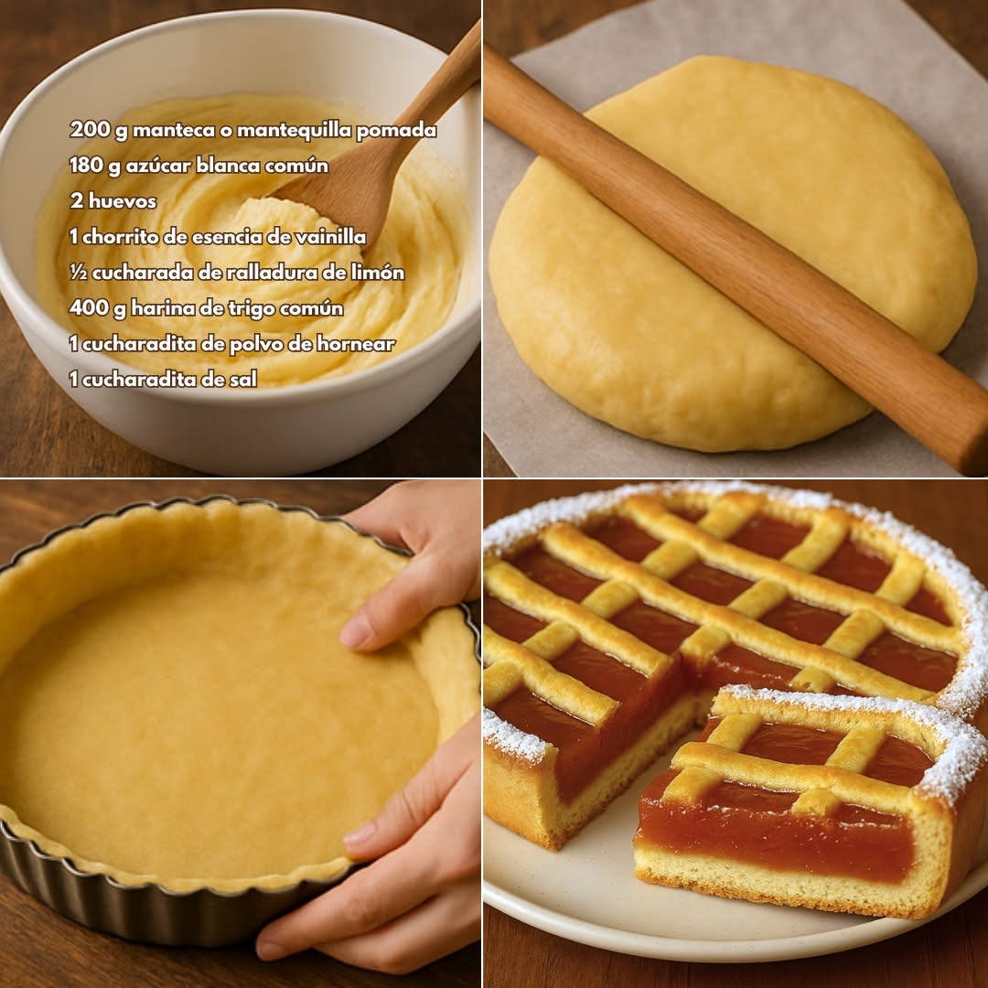 Te dejo mi receta de Masa casera para tartas dulces 