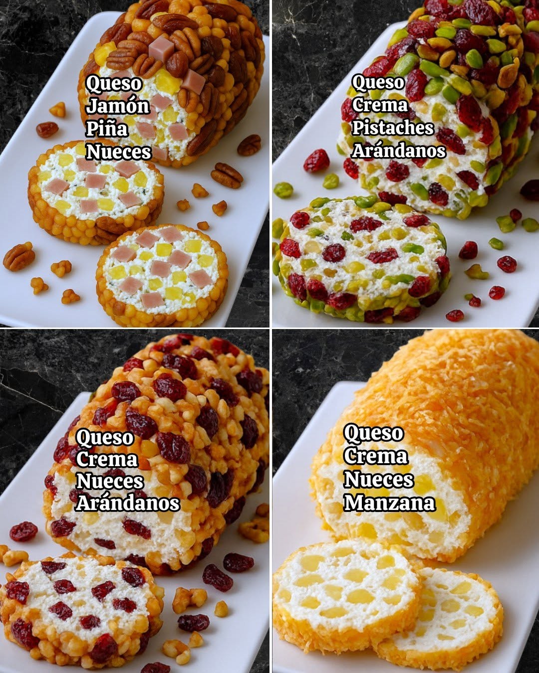 🌿🧀4 recetas de Quesos Botaneros para Navidad ✨🎄
